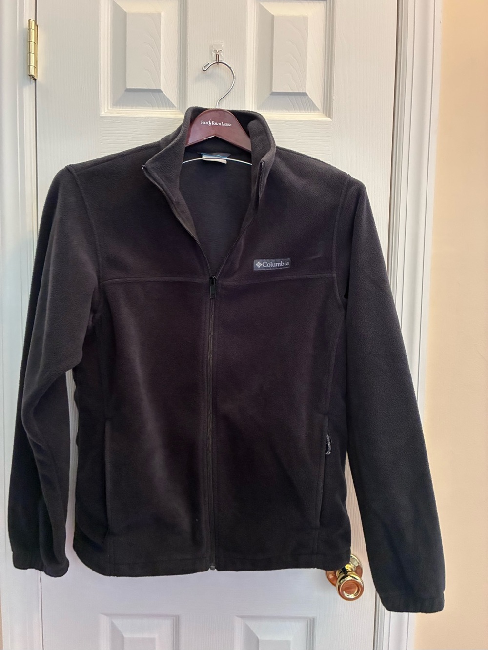 Columbia Men's Charcoal Black Full-Zip Lightweight Fleece Jacket size Medium